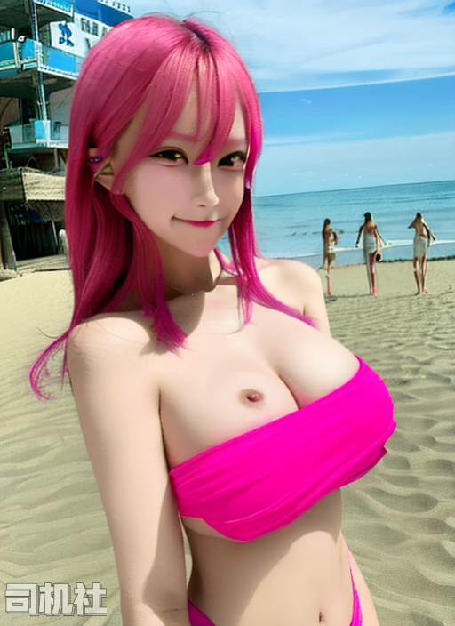 00088-3135031803-absurdres, 2girls, beach, sweat, breasts out, smile, (hug_0.9),.png
